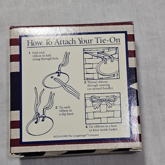 Longaberger Basket Tie-On #36218 - in box - Picture 2 of 9